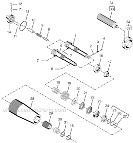 Page C Diagram and Parts List for 35RSAP-10Q  Cleco Electric Drill