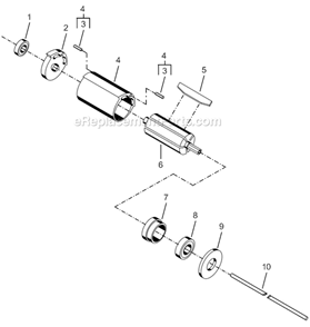 Page B Diagram and Parts List for 35RSAP-7Q  Cleco Electric Drill