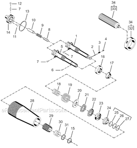Page C Diagram and Parts List for 35RSATP-10-3  Cleco Electric Drill