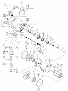 Page A Diagram and Parts List for 400PTHFC206  Cleco Ratchet