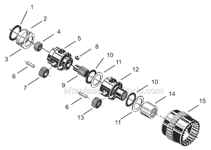 Page B Diagram and Parts List for 41N043M  Cleco Power Motor