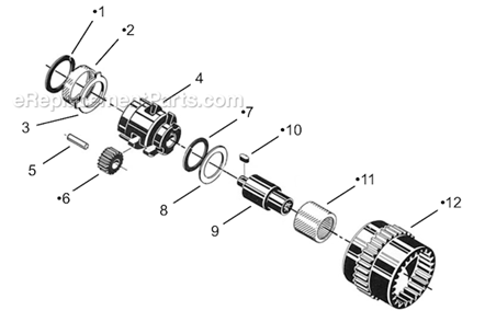 Page B Diagram and Parts List for 41N236M  Cleco Power Motor