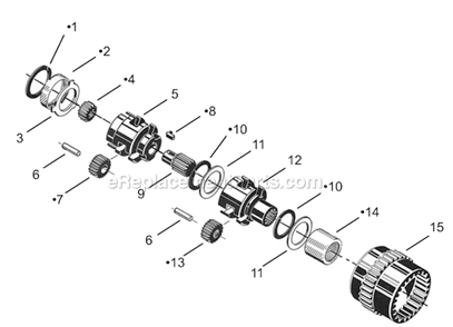 Page B Diagram and Parts List for 41R032M  Cleco Power Motor