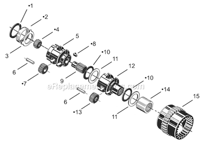 Page B Diagram and Parts List for 41R056M  Cleco Power Motor