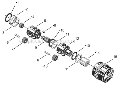 Page B Diagram and Parts List for 41R075M  Cleco Power Motor