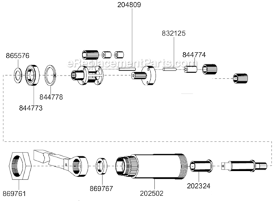 Page A Diagram and Parts List for 45RNAB-2-4  Cleco Ratchet