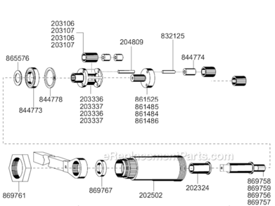 Page A Diagram and Parts List for 45RNAB-3-3  Cleco Ratchet