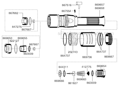 Page F Diagram and Parts List for 45RNB-2T-4  Cleco Ratchet