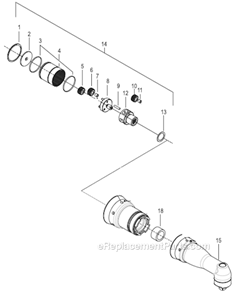 Gear Diagram and Parts List for 47BAB21AM3  Cleco Ratchet