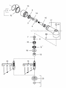 Part Location Diagram of 800170 Cleco Needle Bearing