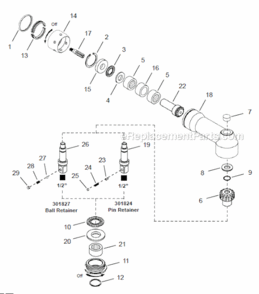 Part Location Diagram of 1014198 Cleco Steel Ball .250