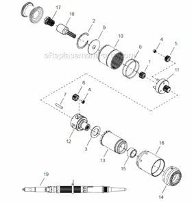 Part Location Diagram of 207348 Cleco Spindle Adapter