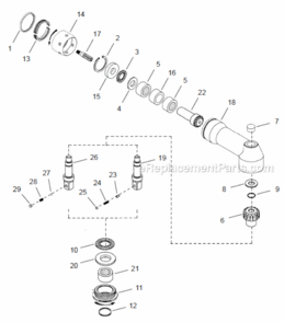Page E Diagram and Parts List for 48EA105AH4  Cleco Ratchet