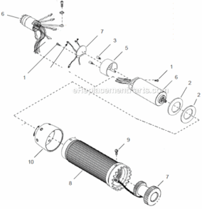 Page B Diagram and Parts List for 48EA110S341  Cleco Ratchet