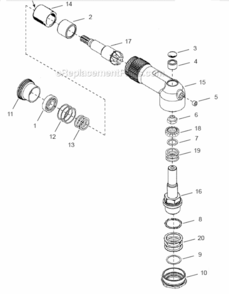 Page E Diagram and Parts List for 48EA135F4  Cleco Ratchet