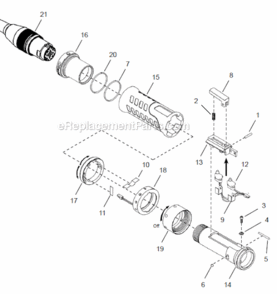 Part Location Diagram of 301903-10M Cleco 10 Meter Angle Swivel Cable