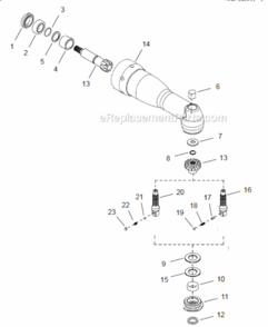 Page D Diagram and Parts List for 48EAE58AM3B  Cleco Ratchet