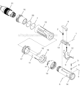 Part Location Diagram of 301903-2M Cleco 2 Meter Angle Swivel Cable