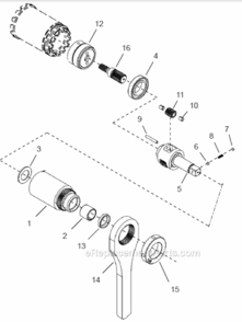 Page E Diagram and Parts List for 48EP125D4  Cleco Ratchet