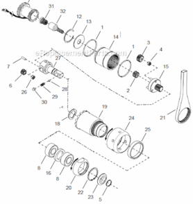 Page D Diagram and Parts List for 48EP36D3B  Cleco Ratchet