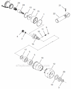 Page D Diagram and Parts List for 48EPE12D2B  Cleco Ratchet