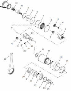 Page C Diagram and Parts List for 48ES48D3B  Cleco Ratchet