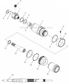 Page D Diagram and Parts List for 48ESE1502ZA  Cleco Ratchet