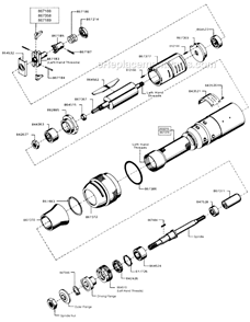 Page A Diagram and Parts List for 5120BHL-P  Cleco Angle Grinder