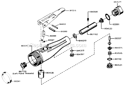 Part Location Diagram of 844653 Cleco Pawl Pin