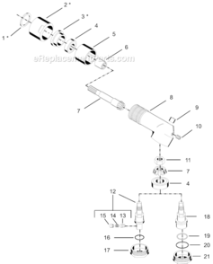 Part Location Diagram of 203772 Cleco Spindle Cap