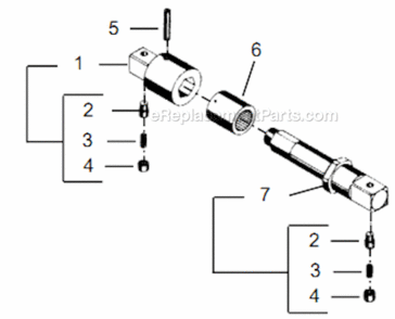 Part Location Diagram of 867693 Cleco Reverse Spindle
