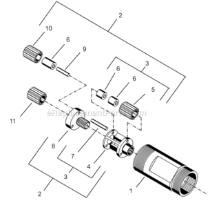 Part Location Diagram of 201309 Cleco Gear Cage Assembly