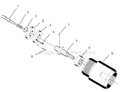 Page D Diagram and Parts List for 55NL-3T-4  Cleco Ratchet