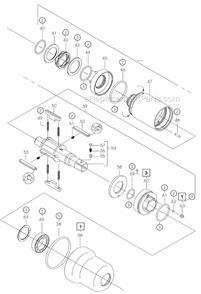 Page B Diagram and Parts List for 55PHL60Q  Cleco Ratchet