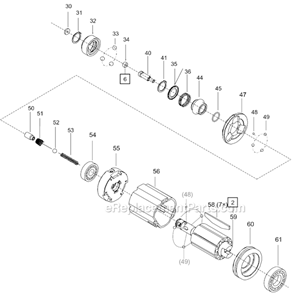Page B Diagram and Parts List for 55PTHD603  Cleco Ratchet