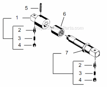 Page Q Diagram and Parts List for 55RNL-3T-4  Cleco Ratchet
