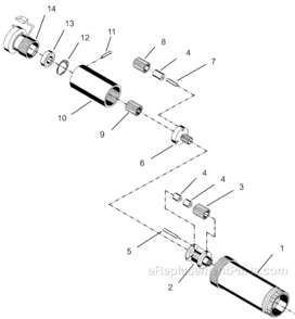Page I Diagram and Parts List for 55RNL-3T-4  Cleco Ratchet