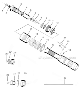 Page A Diagram and Parts List for 55RNL-7T-4  Cleco Ratchet