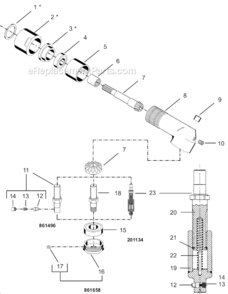Page L Diagram and Parts List for 55RNL-7T-4  Cleco Ratchet