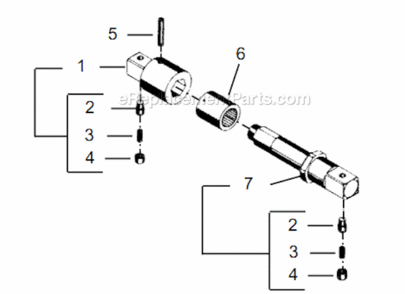 Page Q Diagram and Parts List for 55RNL-7T-4  Cleco Ratchet