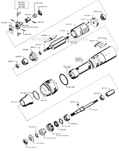 Page A Diagram and Parts List for 560BHL-16  Cleco Angle Grinder