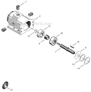 Page C Diagram and Parts List for 60N196M  Cleco Power Motor