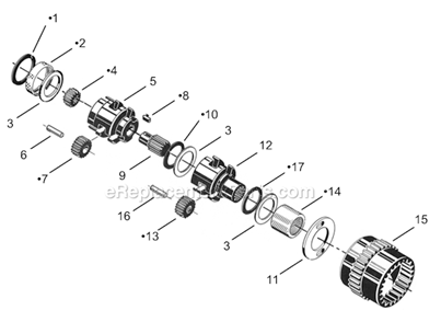 Page B Diagram and Parts List for 60R202M  Cleco Power Motor