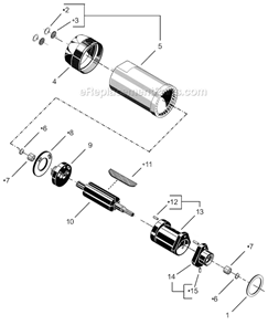 Page A Diagram and Parts List for 60R203M  Cleco Power Motor