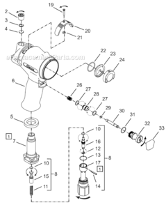 Page A Diagram and Parts List for 64TTK110D4  Cleco Ratchet