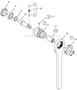 Part Location Diagram of 43527158 Cleco Upper Gear Cage