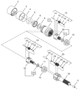 Page C Diagram and Parts List for 64TTK1260D8  Cleco Ratchet