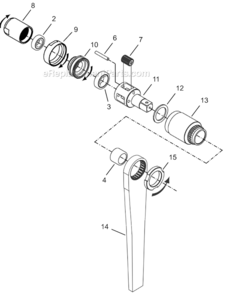 Page D Diagram and Parts List for 64TTK1475D8  Cleco Ratchet