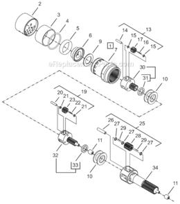 Page C Diagram and Parts List for 64TTK1820D8  Cleco Ratchet
