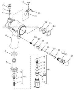 Page A Diagram and Parts List for 64TTK1985D8  Cleco Ratchet